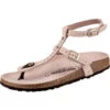 Birkenstock Marillia Nubukleder Schmal Nubukleder T-Steg-Sandalen - Hellrosa -Modeschuhgeschäft 12651998 01