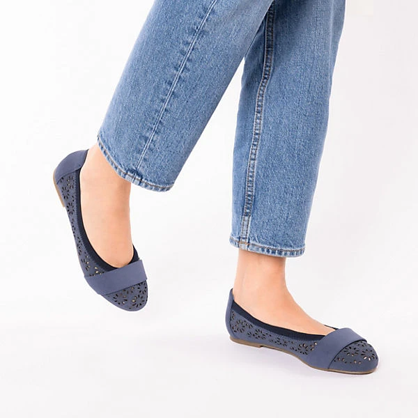 Klassische Ballerinas - Dunkelblau 4 Klassische Ballerinas - Dunkelblau – Bild 2