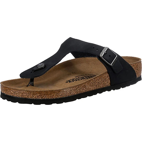 Birkenstock Gizeh Nubukleder Geölt Zehentrenner Normal - Schwarz Modell 1 3 Birkenstock Gizeh Nubukleder Geölt Zehentrenner Normal - Schwarz Modell 1