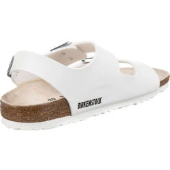Birkenstock Milano Bs Komfort-Sandalen Schmal - Weiß -Modeschuhgeschäft 17536205 05