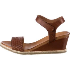 Leder Keilsandaletten - Braun -Modeschuhgeschäft 18859282 03