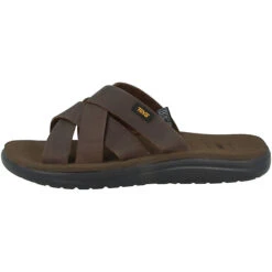 Teva Voya Slide Leather Pantolette Herren Pantoletten - Braun