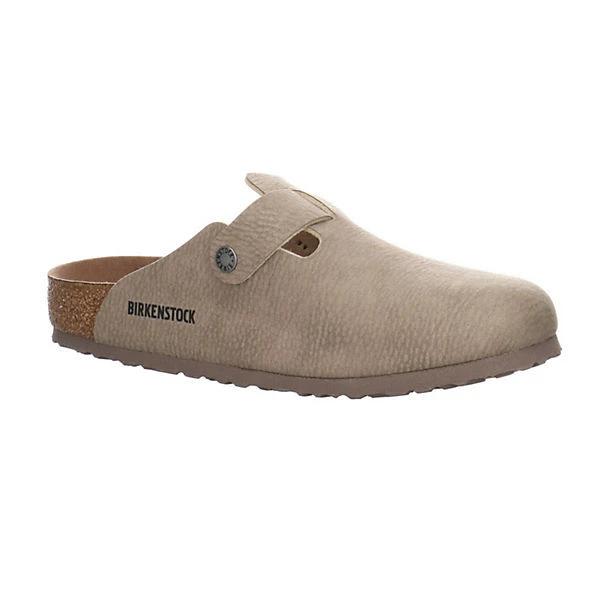 Birkenstock Boston Veloursleder Vegan Pantoletten Normal - Taupe 9 Birkenstock Boston Veloursleder Vegan Pantoletten Normal - Taupe – Bild 7
