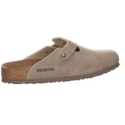 Birkenstock Boston Veloursleder Vegan Pantoletten Normal - Taupe 18 Birkenstock Boston Veloursleder Vegan Pantoletten Normal - Taupe -Modeschuhgeschäft 21638651 08