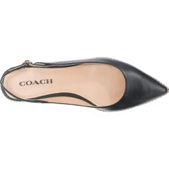 Coach Vae Leather Skimmer Sling-Ballerinas - Schwarz -Modeschuhgeschäft 25835789 06